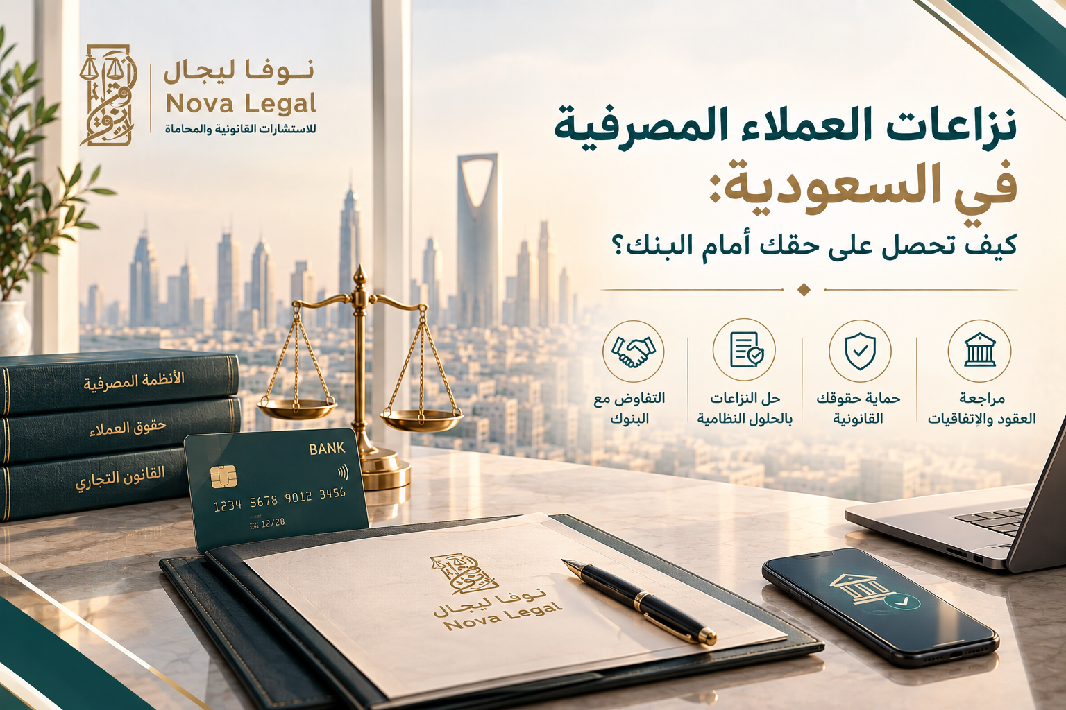 نزاعات العملاء المصرفية في السعودية: كيف تحصل على حقك أمام البنك؟ | نوفا ليجال